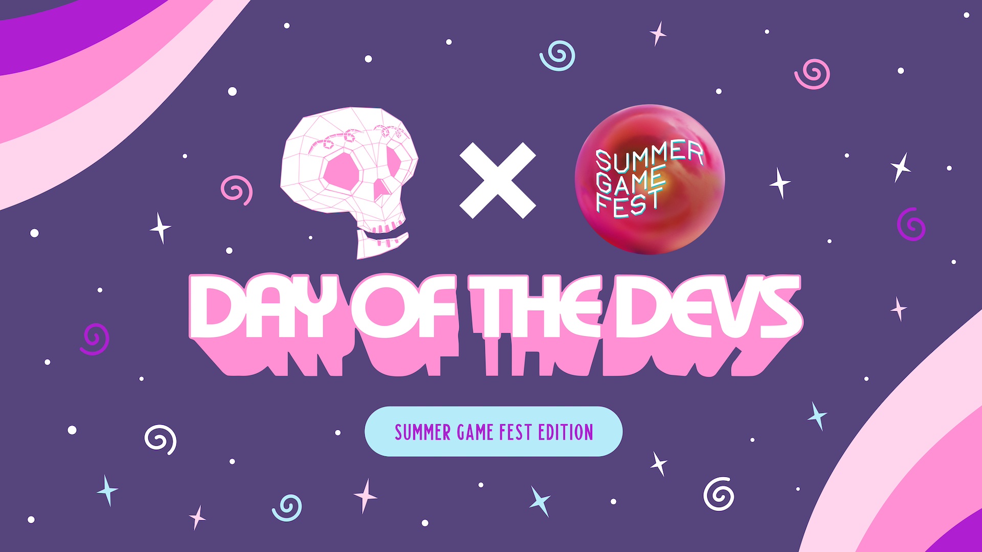 A graphic featuring the logos for Day of the Devs and Summer Game Fest