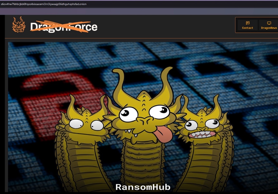 An image showing a crossed-out DragonForce logo and three derpy-looking cartoon dragons