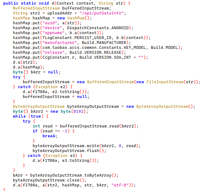 Uploading image and device information