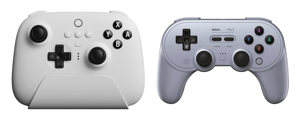 The original 8BitDo Ultimate and Pro 2 Controllers have turbo functions and back buttons.