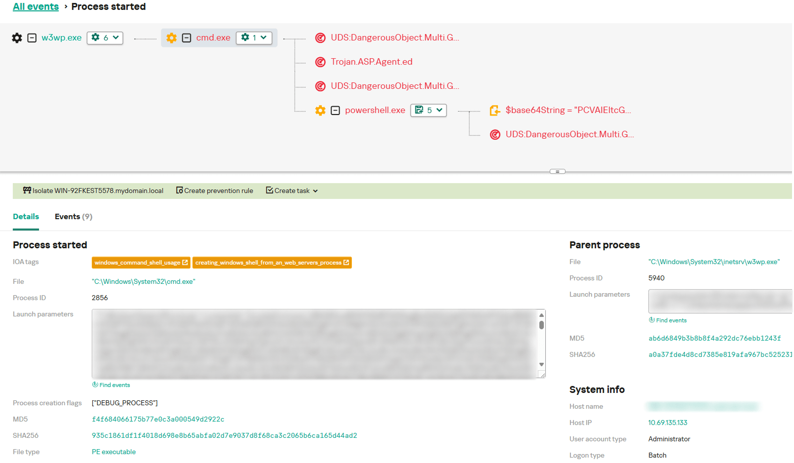 Behaviour detection EDR