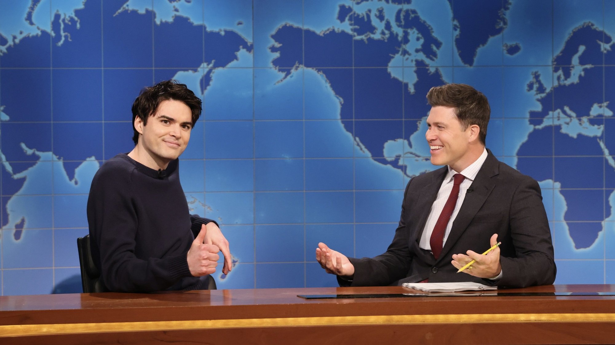 Michael Longfellow and Colin Jost on